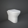 Sanitario WC a Parete senza Brida con Sedile Ammortizzato - Bianco Lucido - Hudson Reed x RAK Resort