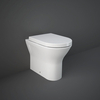 Sanitario WC a Parete senza Brida con Sedile Ammortizzato e Altezza Comfort - Bianco Lucido - Hudson Reed x RAK Resort