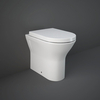 Sanitario WC a Parete senza Brida con Sedile Ammortizzato e Altezza Comfort - Bianco Lucido - Hudson Reed x RAK Resort