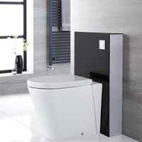 Sanitario WC a Terra con Kit di Fissaggio Nero 500mm - Saru
