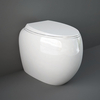 Sanitario WC Filo Parete Bianco Lucido Senza Brida con Copriwater Soft-Close - Hudson Reed x RAK Cloud