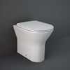 Sanitario WC Filo Parete Senza Brida con Sedile Ammortizzato - Bianco Opaco - Hudson Reed x RAK Feeling