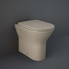Sanitario WC Filo Parete Senza Brida con Sedile Ammortizzato - Cappuccino Opaco - Hudson Reed x RAK Feeling