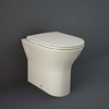 Sanitario WC Filo Parete Senza Brida con Sedile Ammortizzato - Greige Opaco - Hudson Reed x RAK Feeling