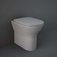 Sanitario WC Filo Parete Senza Brida con Sedile Ammortizzato - Grigio Opaco - Hudson Reed x RAK Feeling