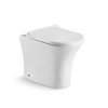 Sanitario WC Moderno a Parete con Sedile a Chiusura Ammortizzata - Bianco