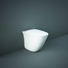 Sanitario WC Moderno a Parete senza Brida con Sedile Ammortizzato - Bianco Lucido - Hudson Reed x RAK Sensation