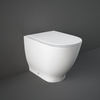 Sanitario WC Moderno Monoblocco con Sedile Ammortizzato - Bianco Lucido - Hudson Reed x RAK Moon