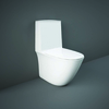 Sanitario WC Moderno Monoblocco senza Brida con Sedile Ammortizzato - Bianco Lucido - Hudson Reed x RAK Sensation
