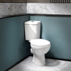 Sanitario WC Monoblocco Moderno ad Angolo con Sedile a Chiusura Ammortizzata e Pulsante di Scarico Cromato