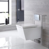 Sanitario WC Sospeso Quadrato con Copriwater,  Telaio Corto e Placca di Comando - Halwell