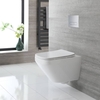 Sanitario WC Sospeso Quadrato Senza Brida con Copriwater - Milton