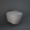 Sanitario WC Sospeso Senza Brida con Sedile Ammortizzato - Grigio Opaco - Hudson Reed x RAK Feeling