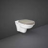 Sanitario WC Sospeso Tradizionale con Telaio Basso - Scelta Sedile,  Placca di Comando e Design senza Brida - Hudson Reed x RAK Washington