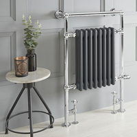 Scaldalviette Misto Antracite Elizabeth - 930 x 620mm - Scelta di Termostati & Copri Cavo