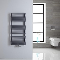 Scaldasalviette Antracite con Attacco Centrale - 1065 x 500mm - 334 Watt - Magera