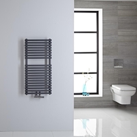 Scaldasalviette Antracite con Attacco Centrale - 835 x 400mm - 304 Watt - Magera