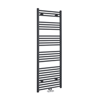 Scaldasalviette Antracite con Attacco Centrale - Termoarredo Bagno - 1600 x 600mm - 994 Watt - Neva