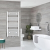 Scaldasalviette con Attacco Centrale - Termoarredo Bagno Bianco - Varie Dimensioni - Neva