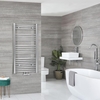 Scaldasalviette con Attacco Centrale - Termoarredo Bagno Cromato - Varie Dimensioni - Neva