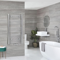 Scaldasalviette con Attacco Centrale - Termoarredo Bagno Cromato - Varie Dimensioni - Neva