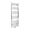 Scaldasalviette Cromato con Attacco Centrale - Termoarredo Bagno - 1600 x 600mm - 686 Watt - Neva