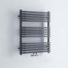 Scaldasalviette Curvo con Attacco Centrale - Antracite - 736mm x 600mm