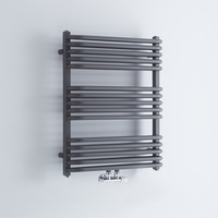Scaldasalviette Curvo con Attacco Centrale - Antracite - 736mm x 600mm