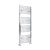 Scaldasalviette Curvo Cromato - Termoarredo Bagno - 1600 x 500mm - 395 Watt -Kent