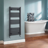 Scaldasalviette Curvo di Design - Termoarredo Bagno Cromato - 1150 x 500mm - 620 Watt - Finesse