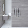 Scaldasalviette Curvo di Design - Termoarredo Bagno Cromato - 610 x 500mm - 294 Watt - Finesse