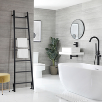 Scaldasalviette di Design - Stile Scaletta - 1800 x 500mm - Nero - Indus