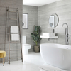 Scaldasalviette di Design - Stile Scaletta - 1800 x 500mm - Ottone Spazzolato - Indus