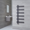 Scaldasalviette di Design - Termoarredo Bagno Antracite - 1200 x 500mm - 584 Watt - Tika
