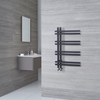 Scaldasalviette di Design - Termoarredo Bagno Antracite - 800 x 500mm - 389 Watt - Tika