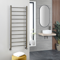 Scaldasalviette di Design 1200 x 500mm - Ottone Spazzolato - Quo