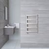 Scaldasalviette di Design a Scaletta - Termoarredo Bagno Cromo Spazzolato - 790 x 500mm - 379 Watt - Gradus