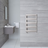 Scaldasalviette di Design a Scaletta - Termoarredo Bagno Cromo Spazzolato - 790 x 500mm - 379 Watt - Gradus