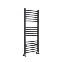 Scaldasalviette di Design Antracite - Termoarredo Bagno Curvo - 1200 x 500mm - 594W - Artle