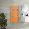Scaldasalviette di Design con Pannelli Piatti - Arancione (Sunset Orange) - Lustro