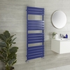 Scaldasalviette di Design con Pannelli Piatti - Blu (Deep Sea Blue) - Lustro