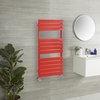 Scaldasalviette di Design con Pannelli Piatti - Rosso (Siamese Red) - Lustro