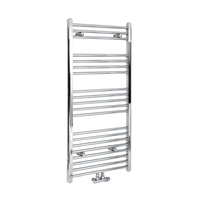 Scaldasalviette di Design Cromato - Termoarredo Bagno con Attacco Centrale - 1188 x 600mm - 502W - Neva