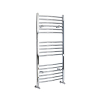 Scaldasalviette di Design Cromato - Termoarredo Bagno Curvo - 1200 x 500mm - 393W - Kent