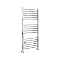 Scaldasalviette di Design Cromato - Termoarredo Bagno Curvo - 1200 x 600mm - 452W - Kent
