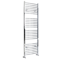 Scaldasalviette di Design Cromato - Termoarredo Bagno Curvo - 1800 x 600mm - 709W - Kent