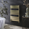 Scaldasalviette di Design Piatto - Oro Satinato - 800mm x 500mm - Interasse 450mm