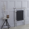 Scaldasalviette di Design Tradizionale - Termoarredo Bagno Antracite - 930 x 620mm - 690 Watt - Elizabeth