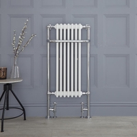 Scaldasalviette di Design Tradizionale - Termoarredo Bagno Bianco - 1130 x 553mm - 960 Watt - Elizabeth