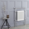 Scaldasalviette di Design Tradizionale - Termoarredo Bagno Bianco - 930 x 620mm - 669 Watt - Elizabeth